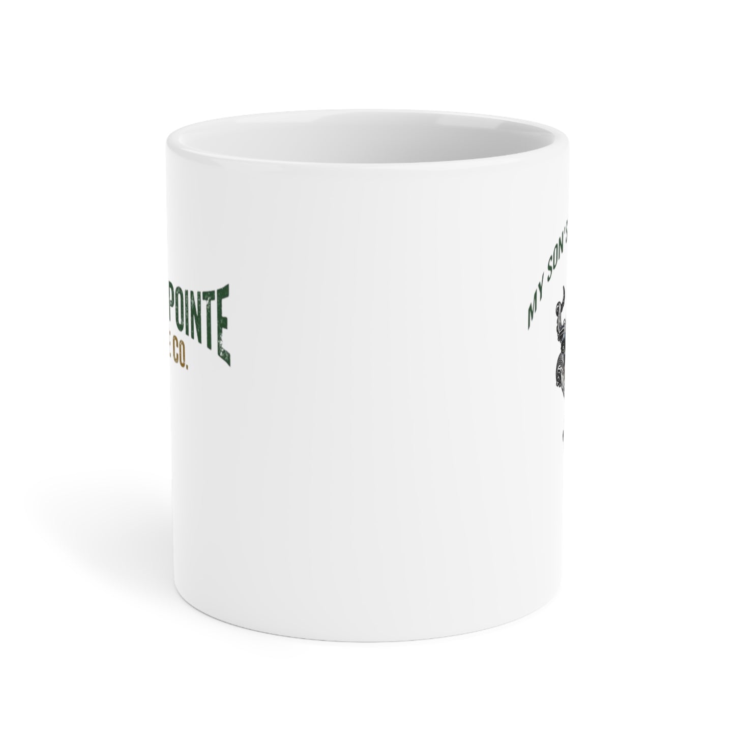 My son's an engineer diver - Skullupus in Kirby Morgan Dive Helmet Ceramic Mugs (11oz\15oz\20oz)