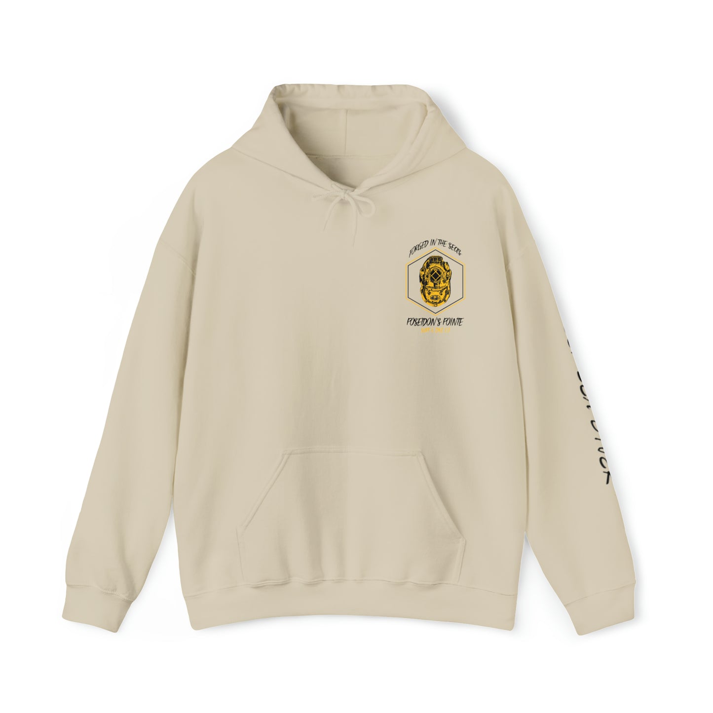 Deep Sea Diver - Forged in the Seas MAK V Dive Helmet - Unisex Heavy Blend™ Hooded Sweatshirt