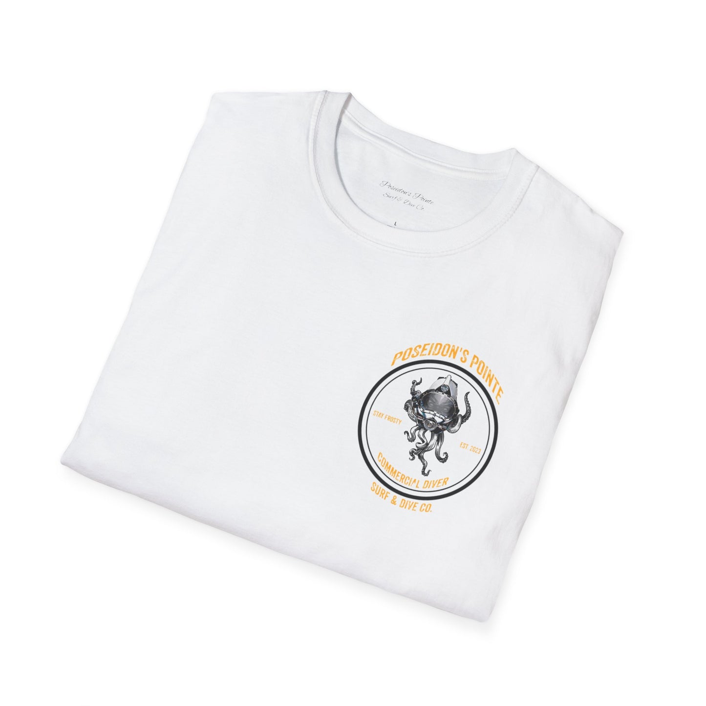 Commercial Diver - Skullupus in Kirby Morgan Dive Helmet Unisex Softstyle T-Shirt