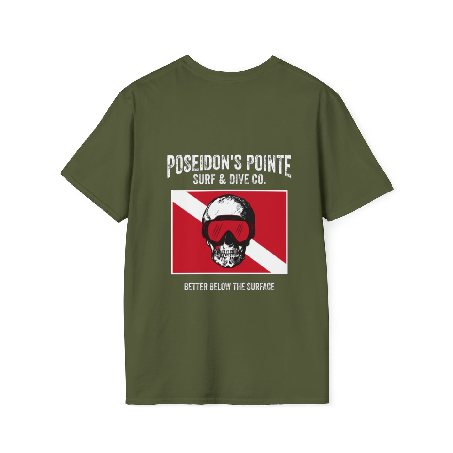 Better Below the Surface w/ Diver Down Flag Unisex Softstyle T-Shirt