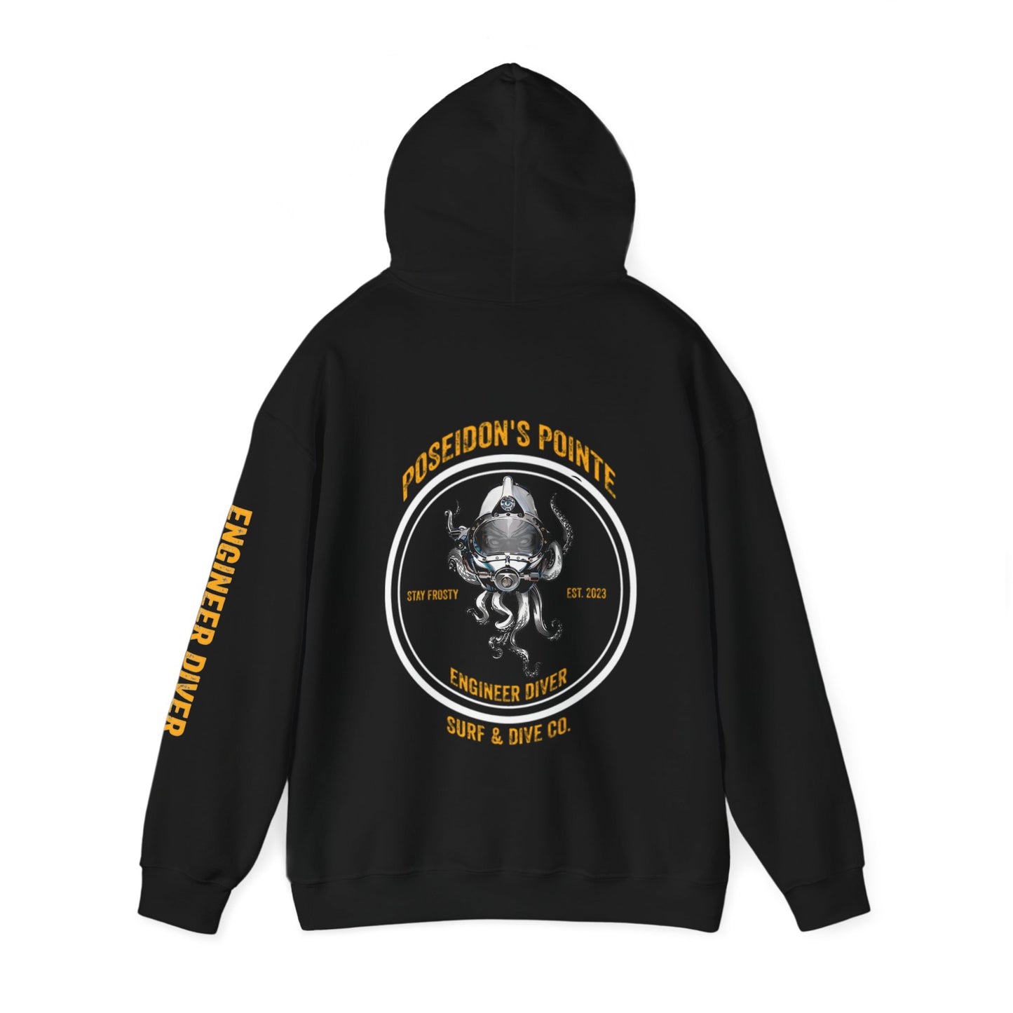 Engineer Diver - Skullupus in Kirby Morgan Helmet - Unisex Heavy Blend™ Hooded Sweatshirt