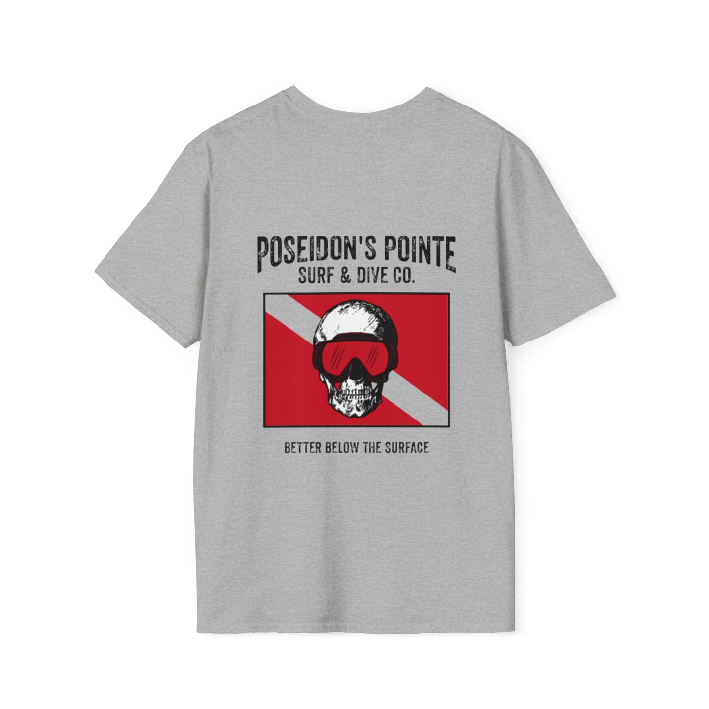 Better Below the Surface w/ Diver Down Flag Unisex Softstyle T-Shirt