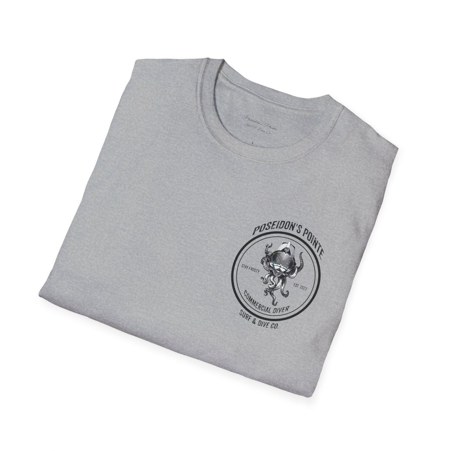 Commercial Diver - Skullupus in Kirby Morgan Dive Helmet Unisex Softstyle T-Shirt