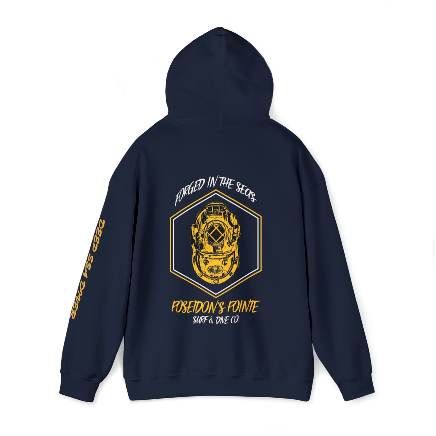 Deep Sea Diver - Forged in the Seas MAK V Dive Helmet - Unisex Heavy Blend™ Hooded Sweatshirt
