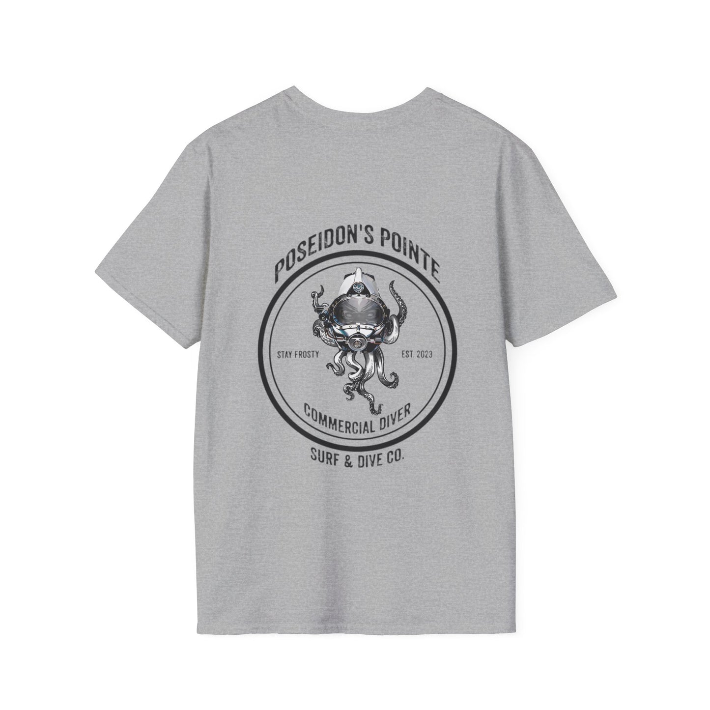Commercial Diver - Skullupus in Kirby Morgan Dive Helmet Unisex Softstyle T-Shirt