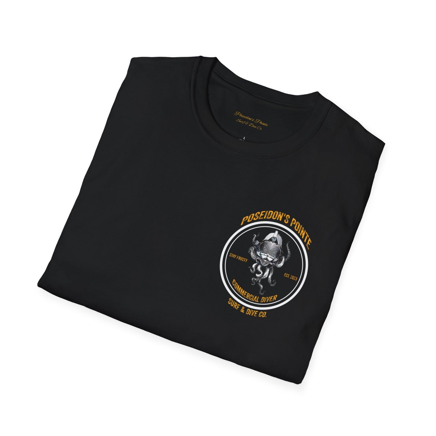 Commercial Diver - Skullupus in Kirby Morgan Dive Helmet Unisex Softstyle T-Shirt