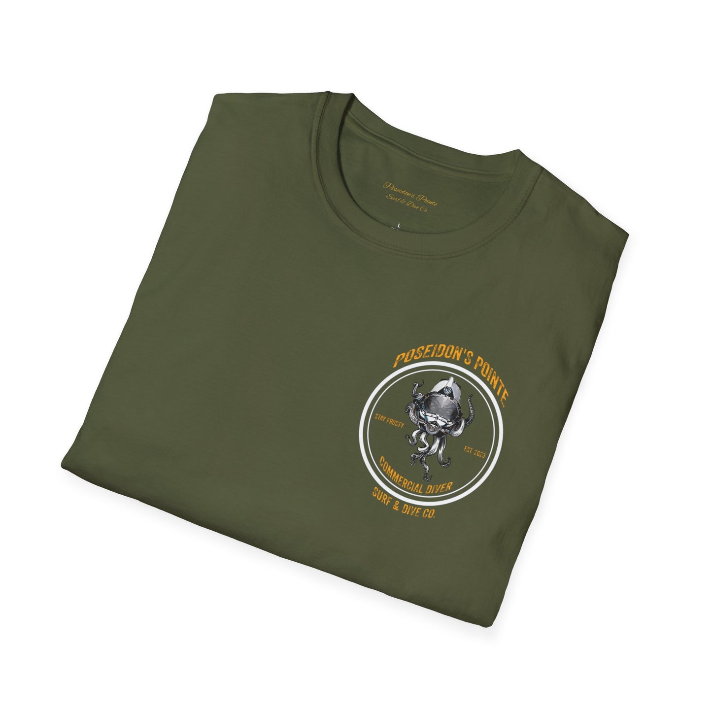 Commercial Diver - Skullupus in Kirby Morgan Dive Helmet Unisex Softstyle T-Shirt