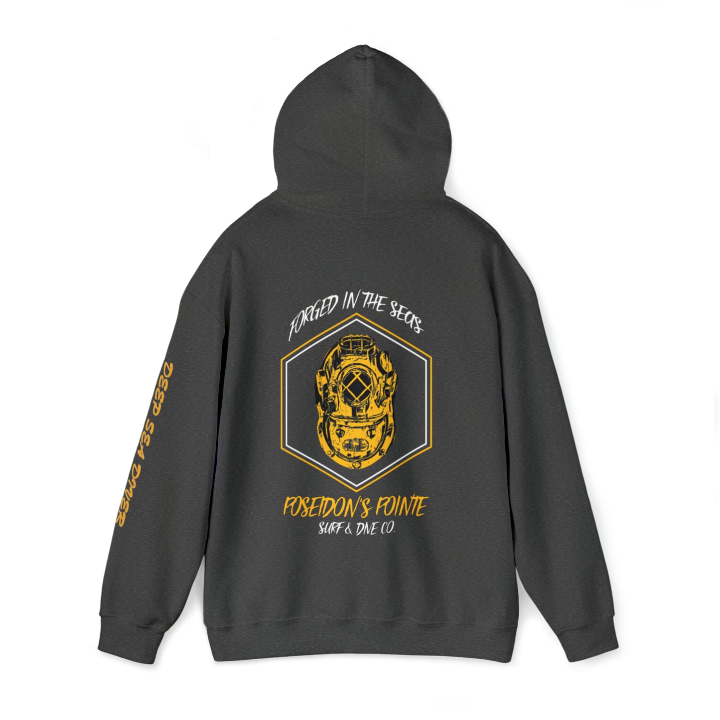 Deep Sea Diver - Forged in the Seas MAK V Dive Helmet - Unisex Heavy Blend™ Hooded Sweatshirt