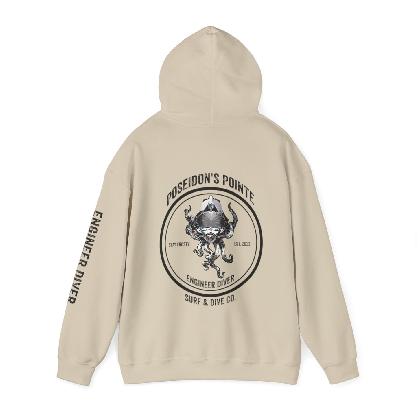 Engineer Diver - Skullupus in Kirby Morgan Helmet - Unisex Heavy Blend™ Hooded Sweatshirt