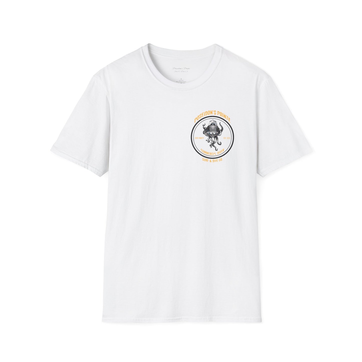 Commercial Diver - Skullupus in Kirby Morgan Dive Helmet Unisex Softstyle T-Shirt