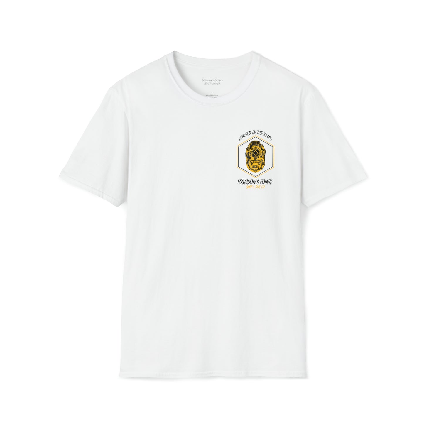 Forged in the Seas MAK V Dive Helmet Unisex Softstyle T-Shirt