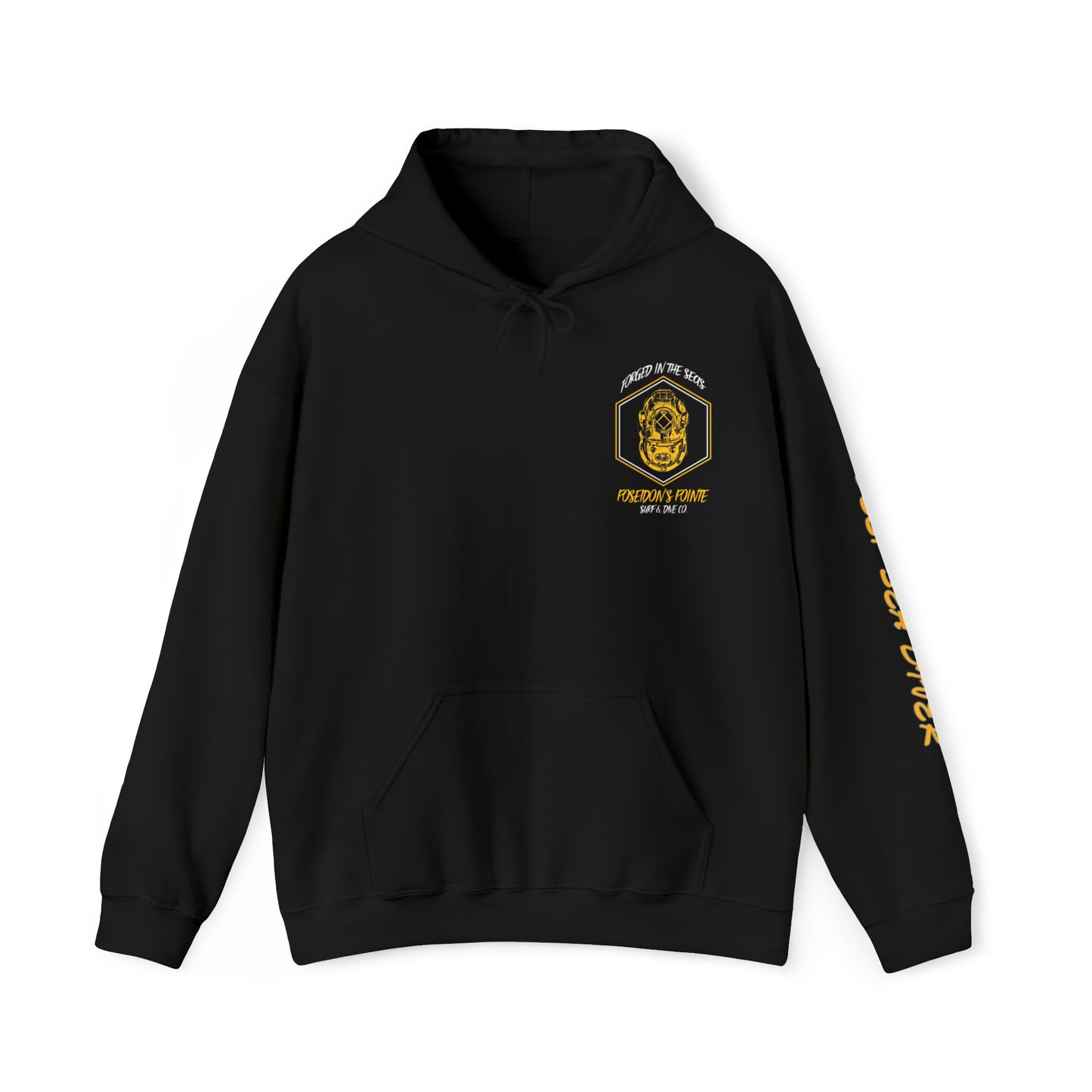 Deep Sea Diver - Forged in the Seas MAK V Dive Helmet - Unisex Heavy Blend™ Hooded Sweatshirt