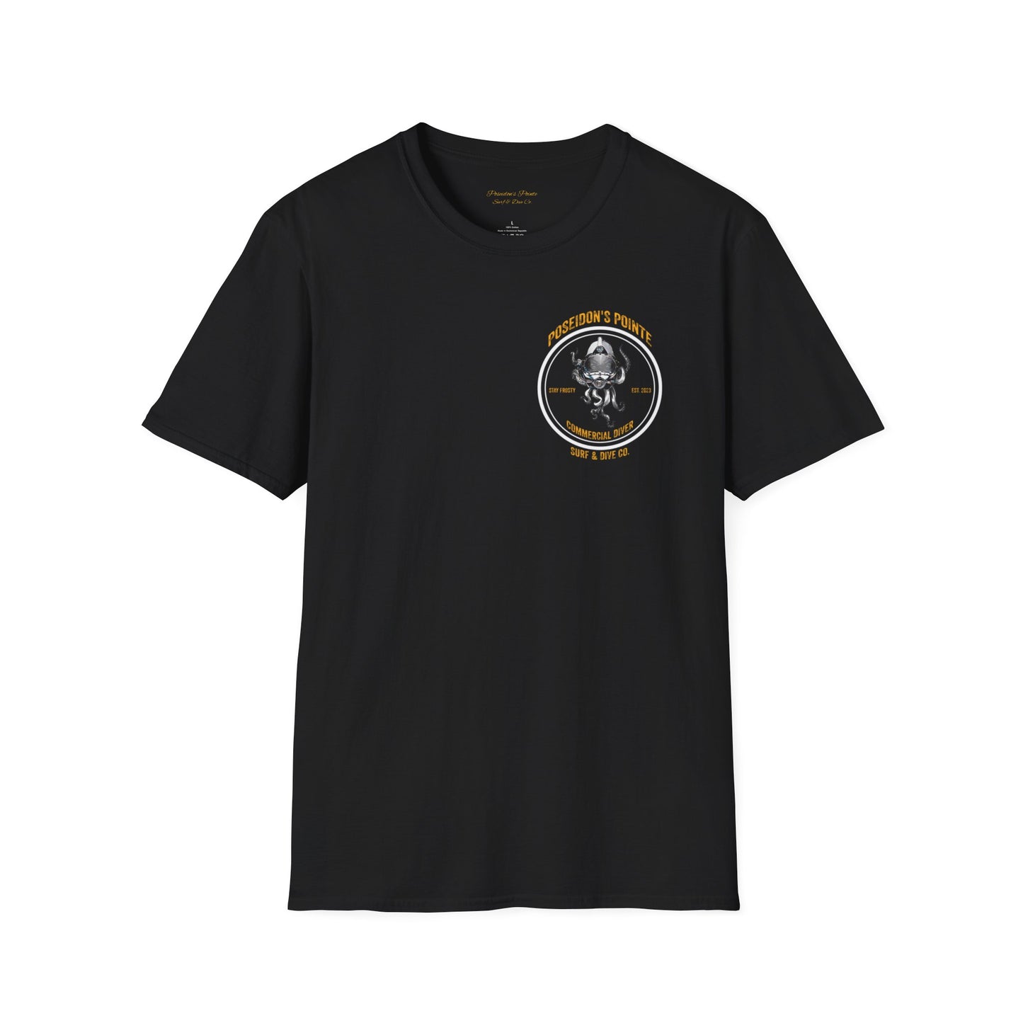 Commercial Diver - Skullupus in Kirby Morgan Dive Helmet Unisex Softstyle T-Shirt