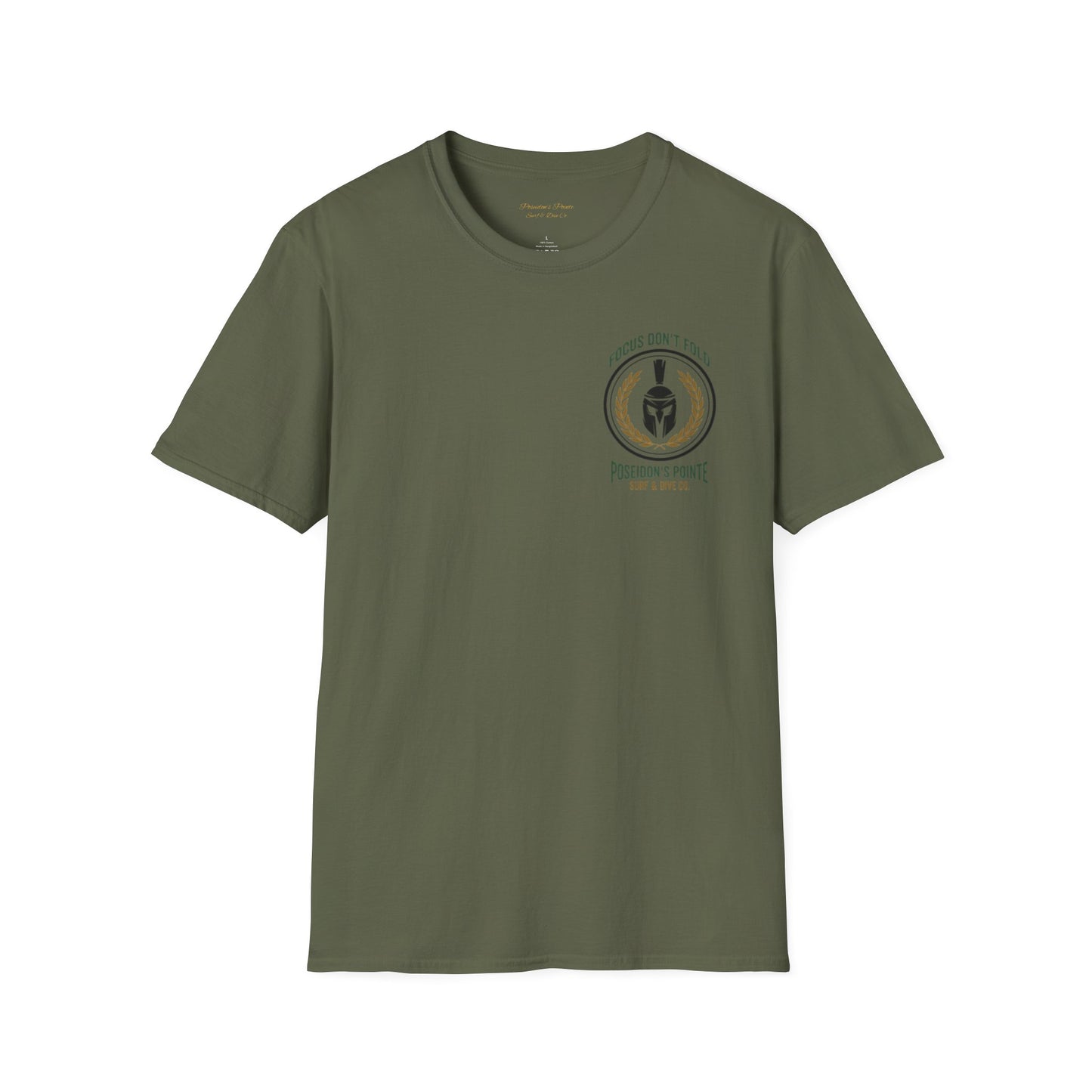 Focus Don't Fold Spartan Helmet Unisex Softstyle T-Shirt