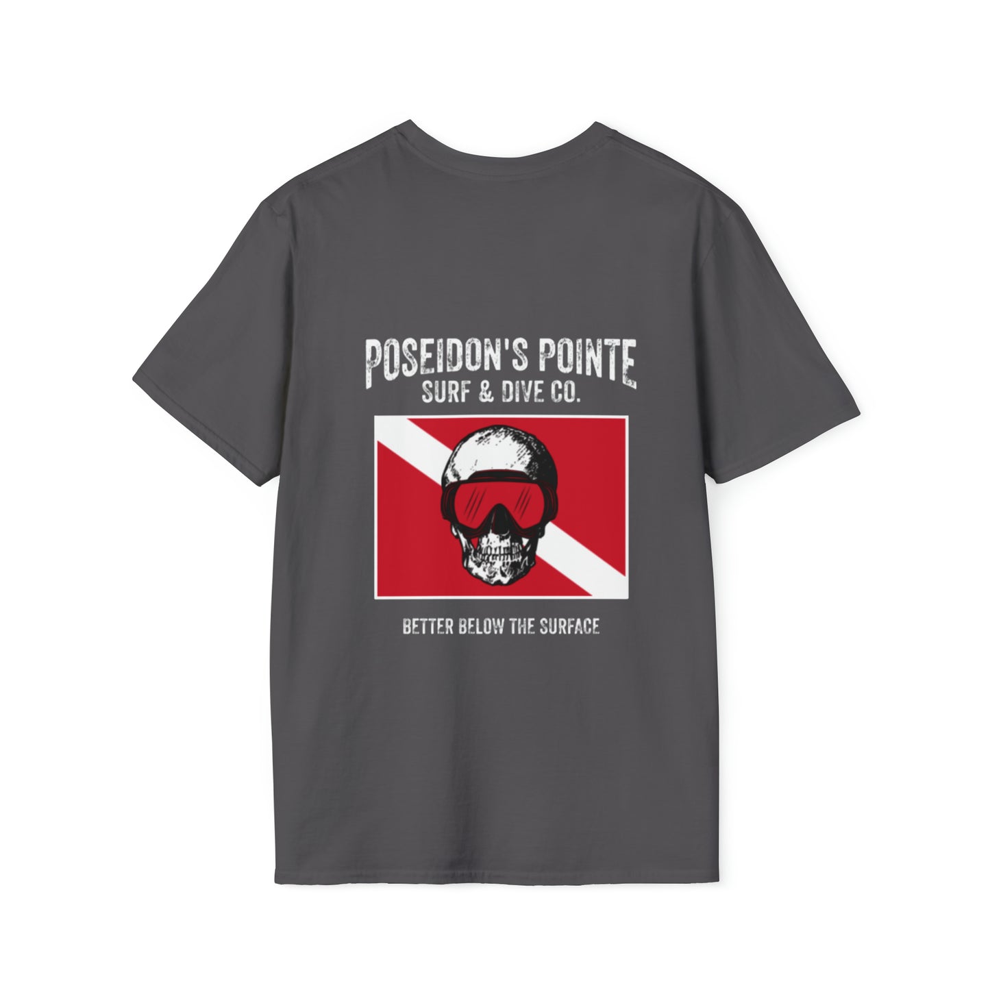 Better Below the Surface w/ Diver Down Flag Unisex Softstyle T-Shirt