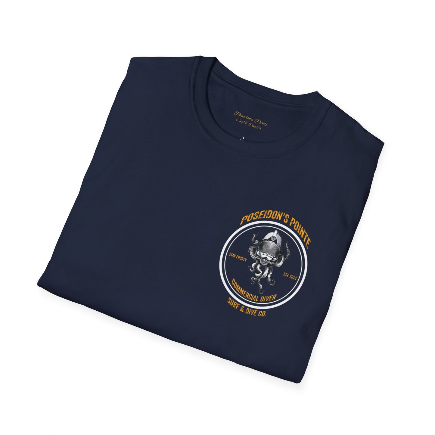 Commercial Diver - Skullupus in Kirby Morgan Dive Helmet Unisex Softstyle T-Shirt
