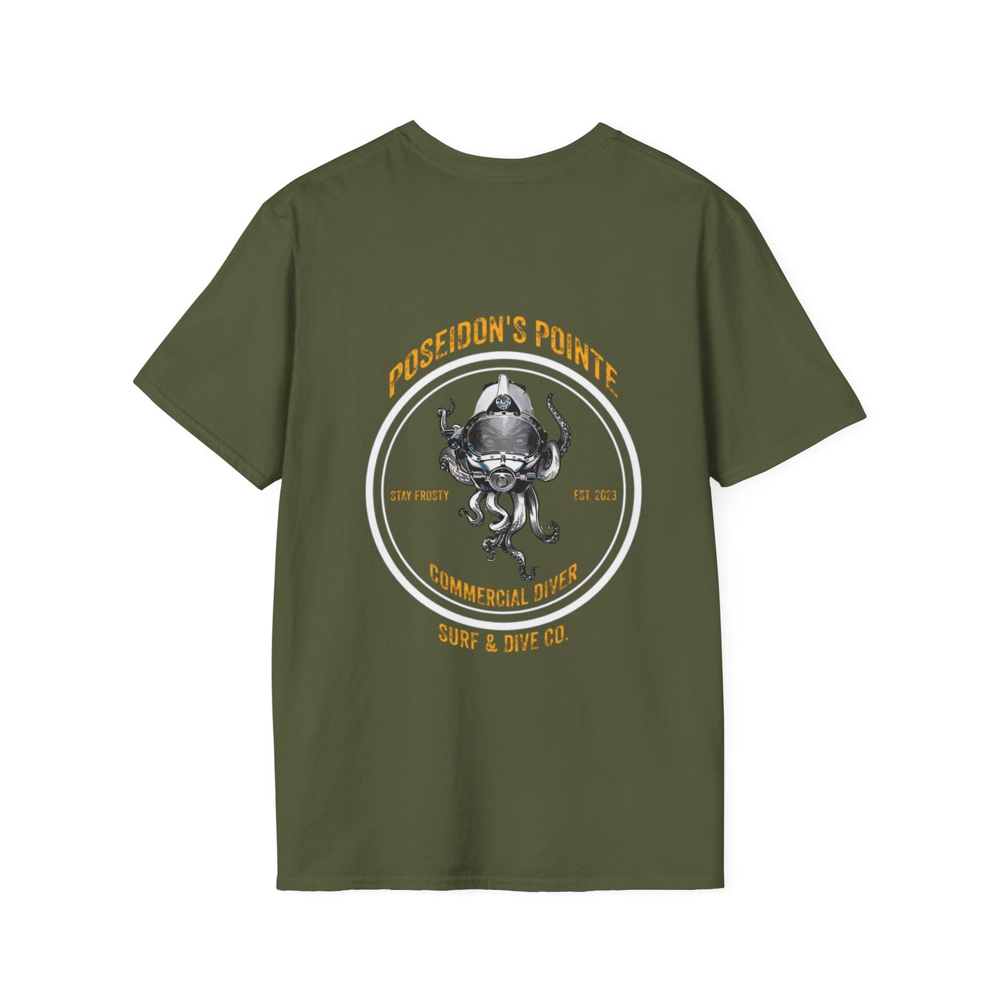 Commercial Diver - Skullupus in Kirby Morgan Dive Helmet Unisex Softstyle T-Shirt