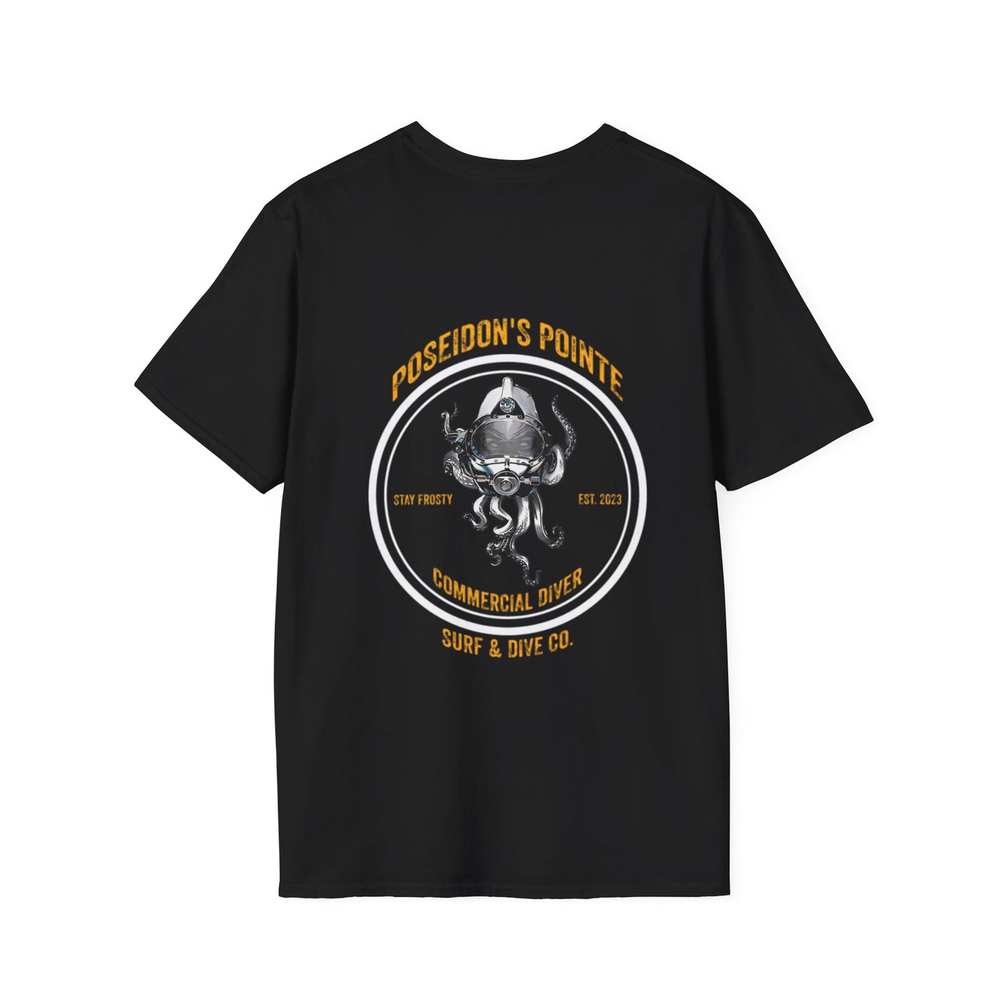 Commercial Diver - Skullupus in Kirby Morgan Dive Helmet Unisex Softstyle T-Shirt