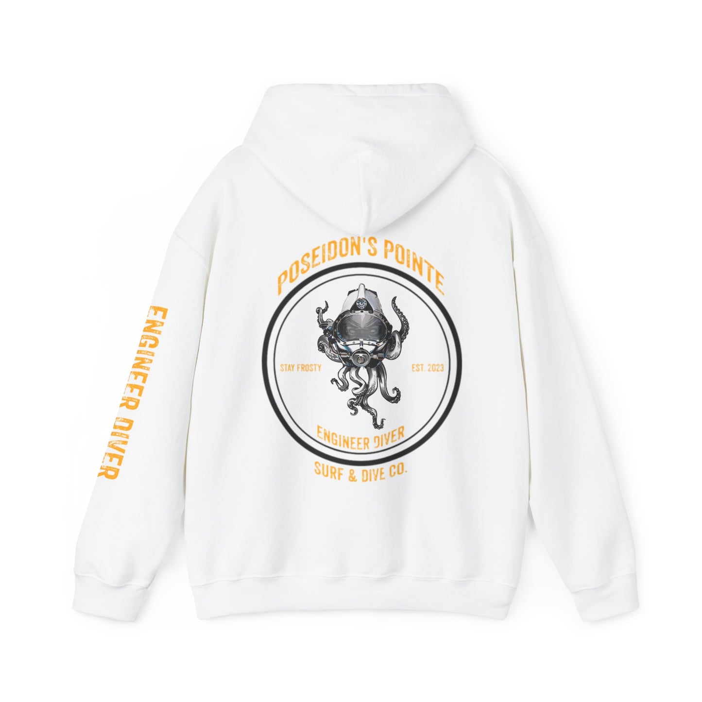 Engineer Diver - Skullupus in Kirby Morgan Helmet - Unisex Heavy Blend™ Hooded Sweatshirt