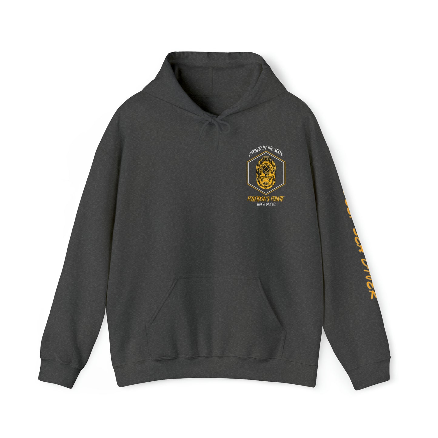 Deep Sea Diver - Forged in the Seas MAK V Dive Helmet - Unisex Heavy Blend™ Hooded Sweatshirt