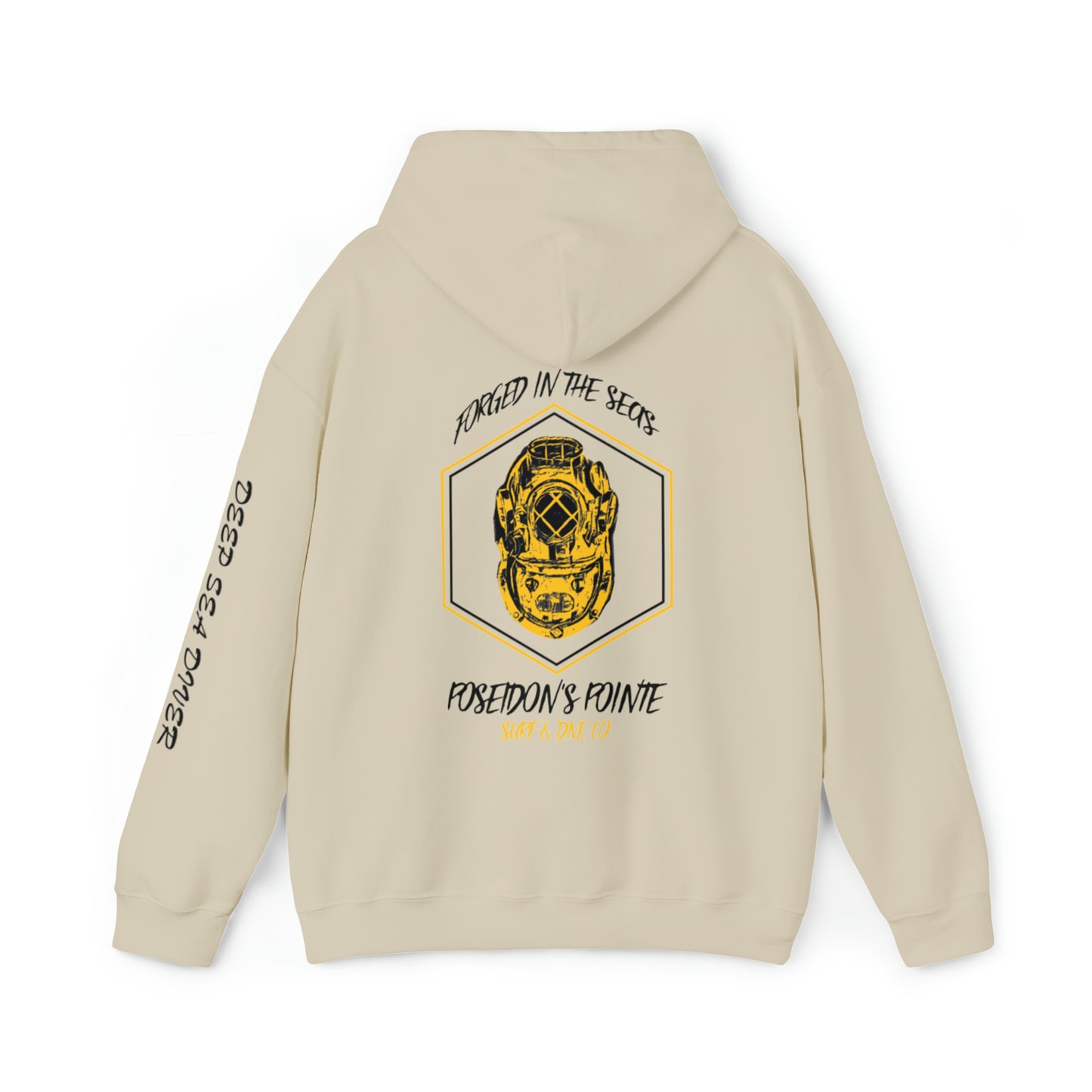 Deep Sea Diver - Forged in the Seas MAK V Dive Helmet - Unisex Heavy Blend™ Hooded Sweatshirt