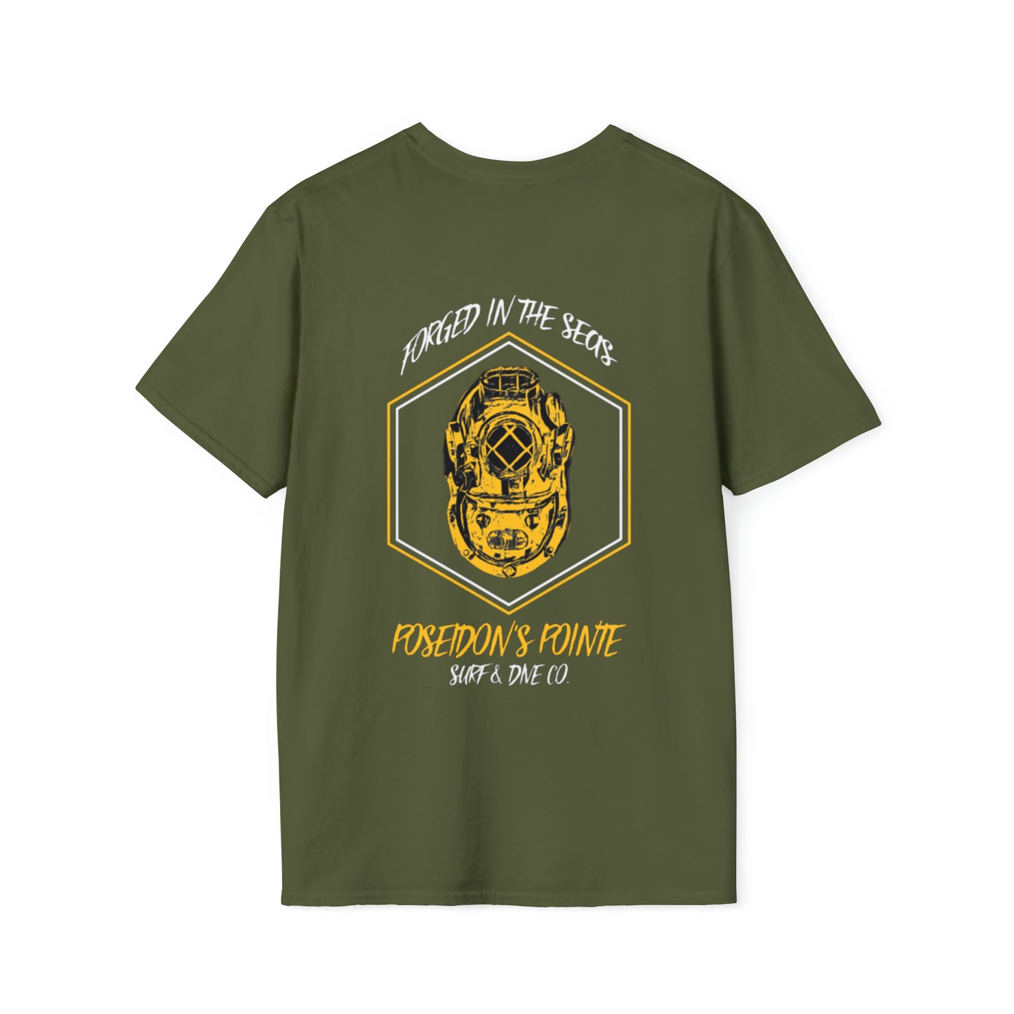 Forged in the Seas MAK V Dive Helmet Unisex Softstyle T-Shirt
