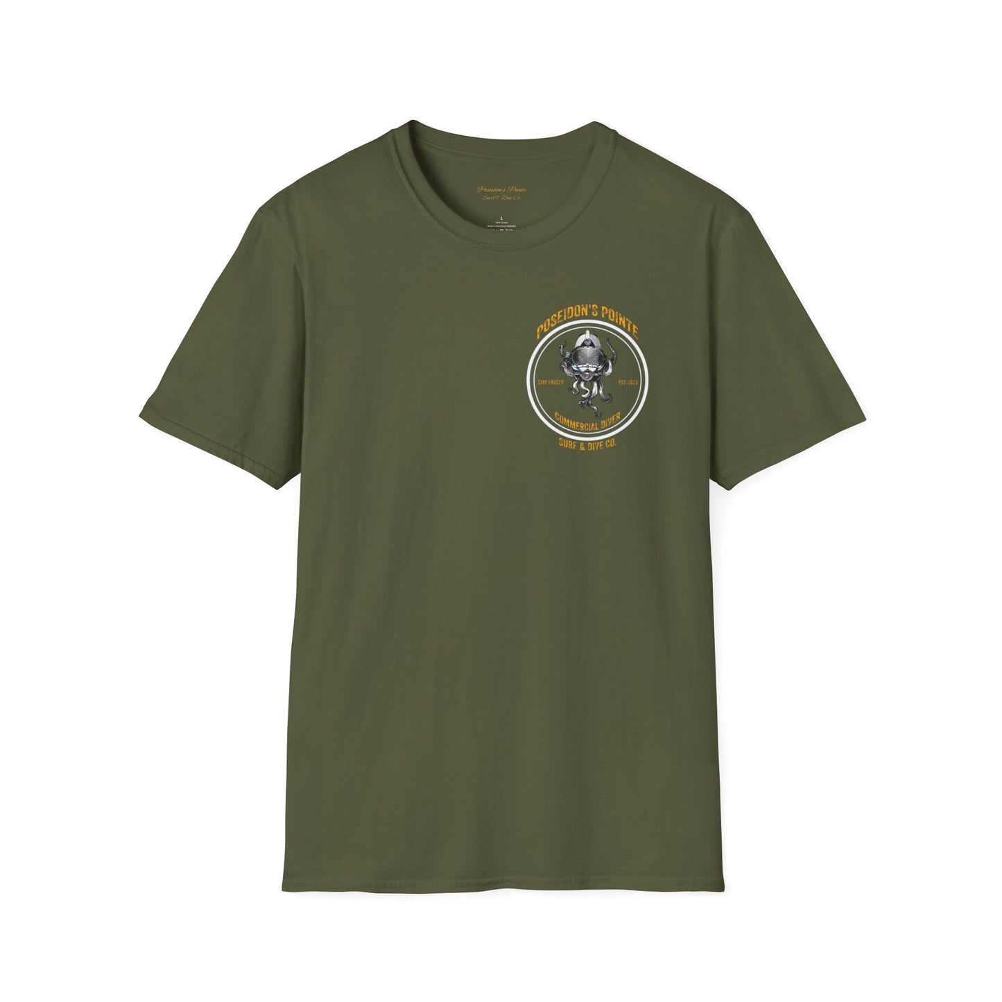 Commercial Diver - Skullupus in Kirby Morgan Dive Helmet Unisex Softstyle T-Shirt