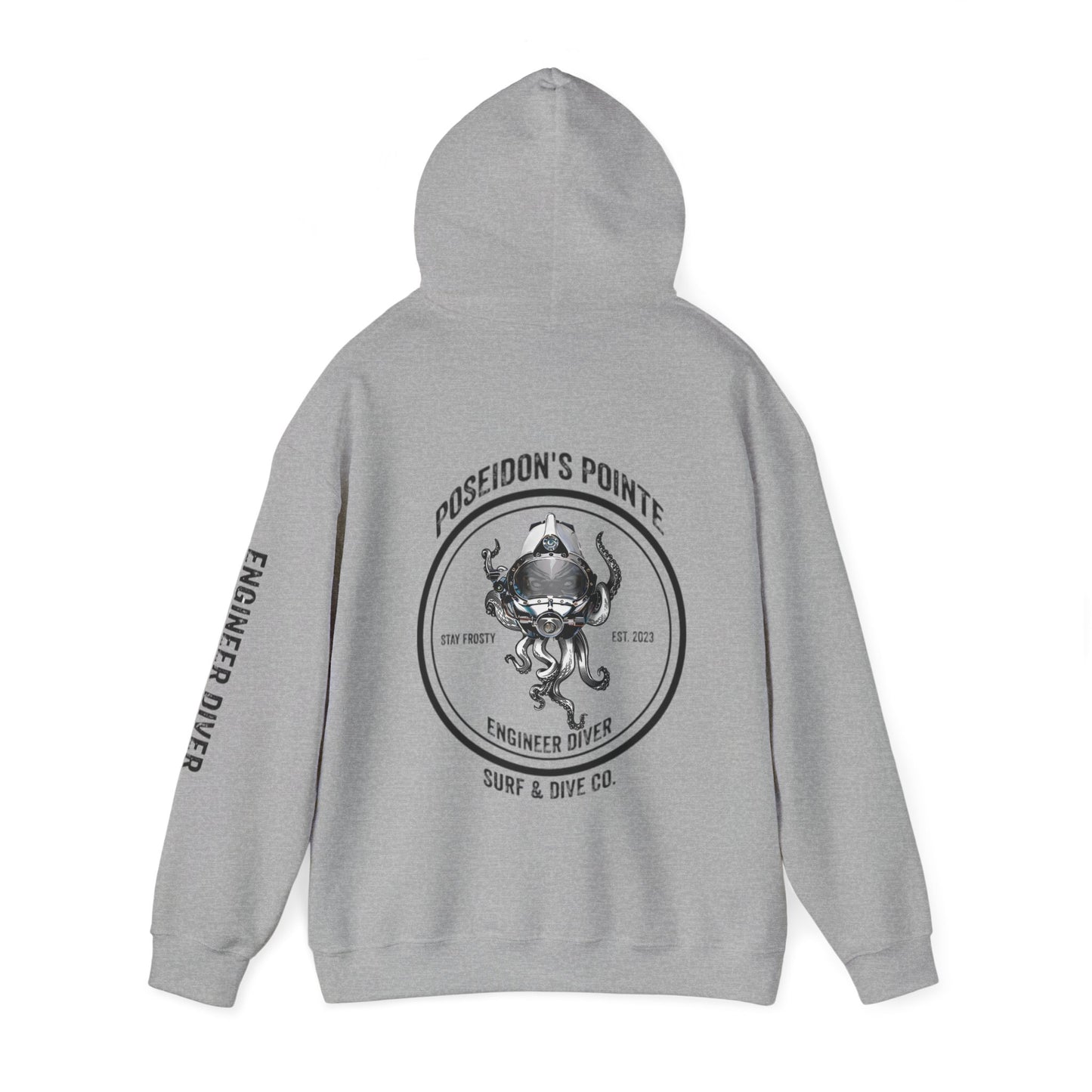 Engineer Diver - Skullupus in Kirby Morgan Helmet - Unisex Heavy Blend™ Hooded Sweatshirt