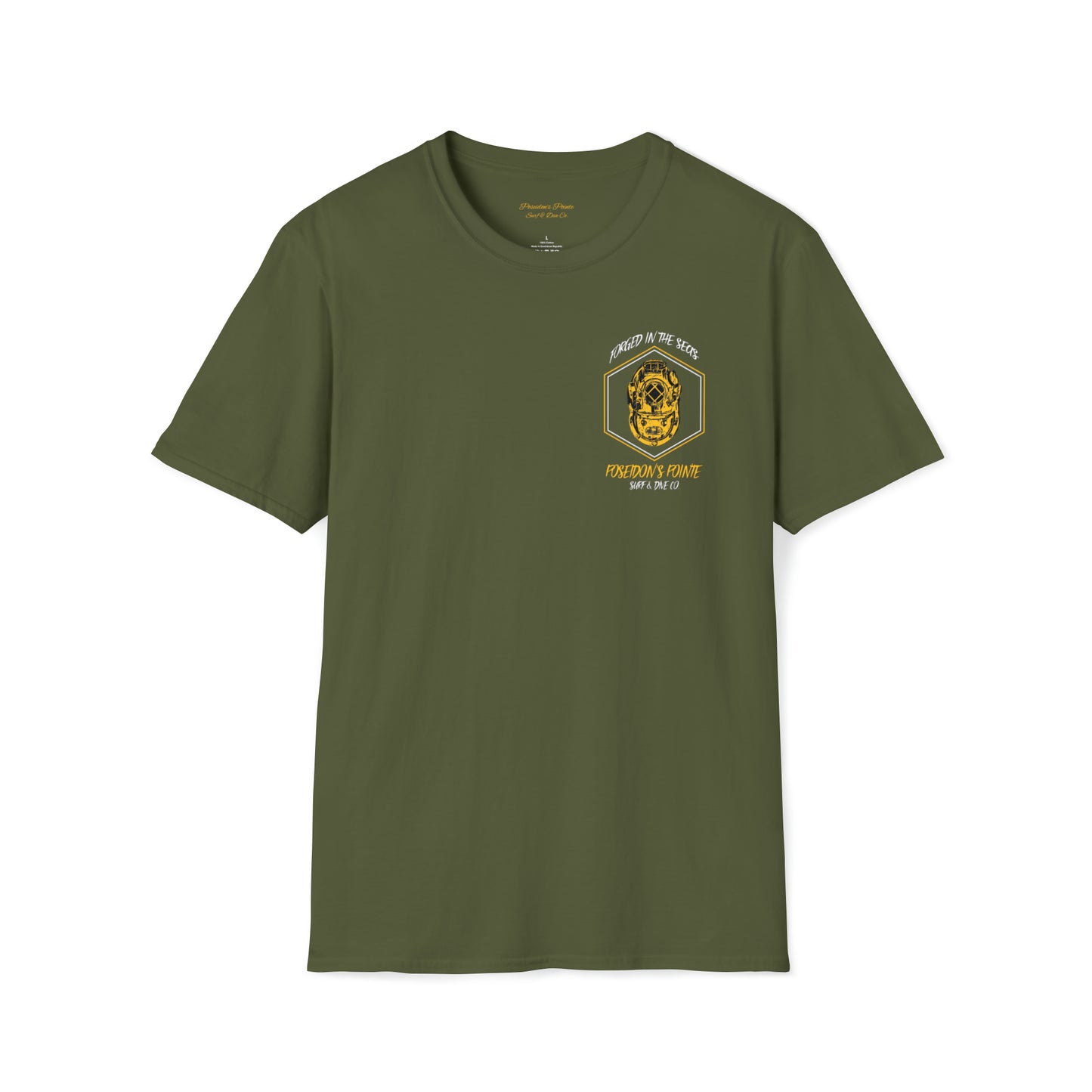 Forged in the Seas MAK V Dive Helmet Unisex Softstyle T-Shirt
