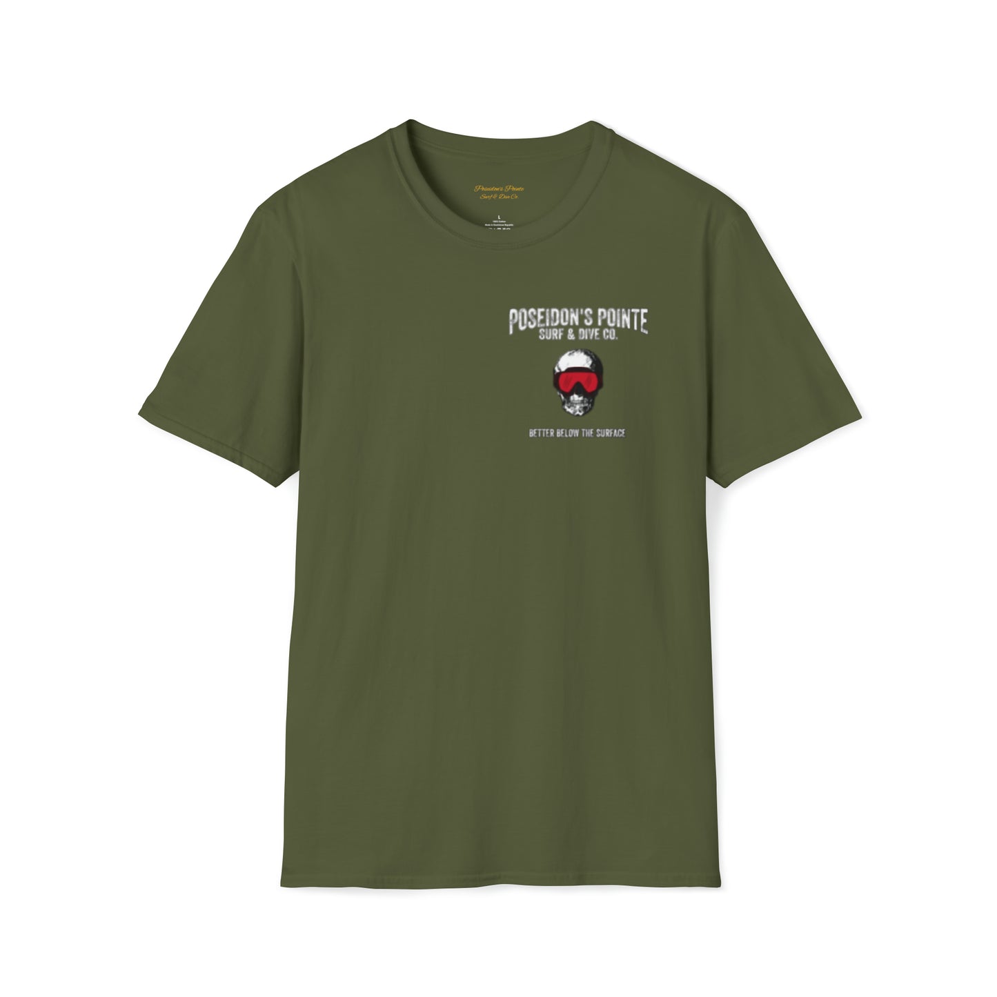 Better Below the Surface w/ Diver Down Flag Unisex Softstyle T-Shirt