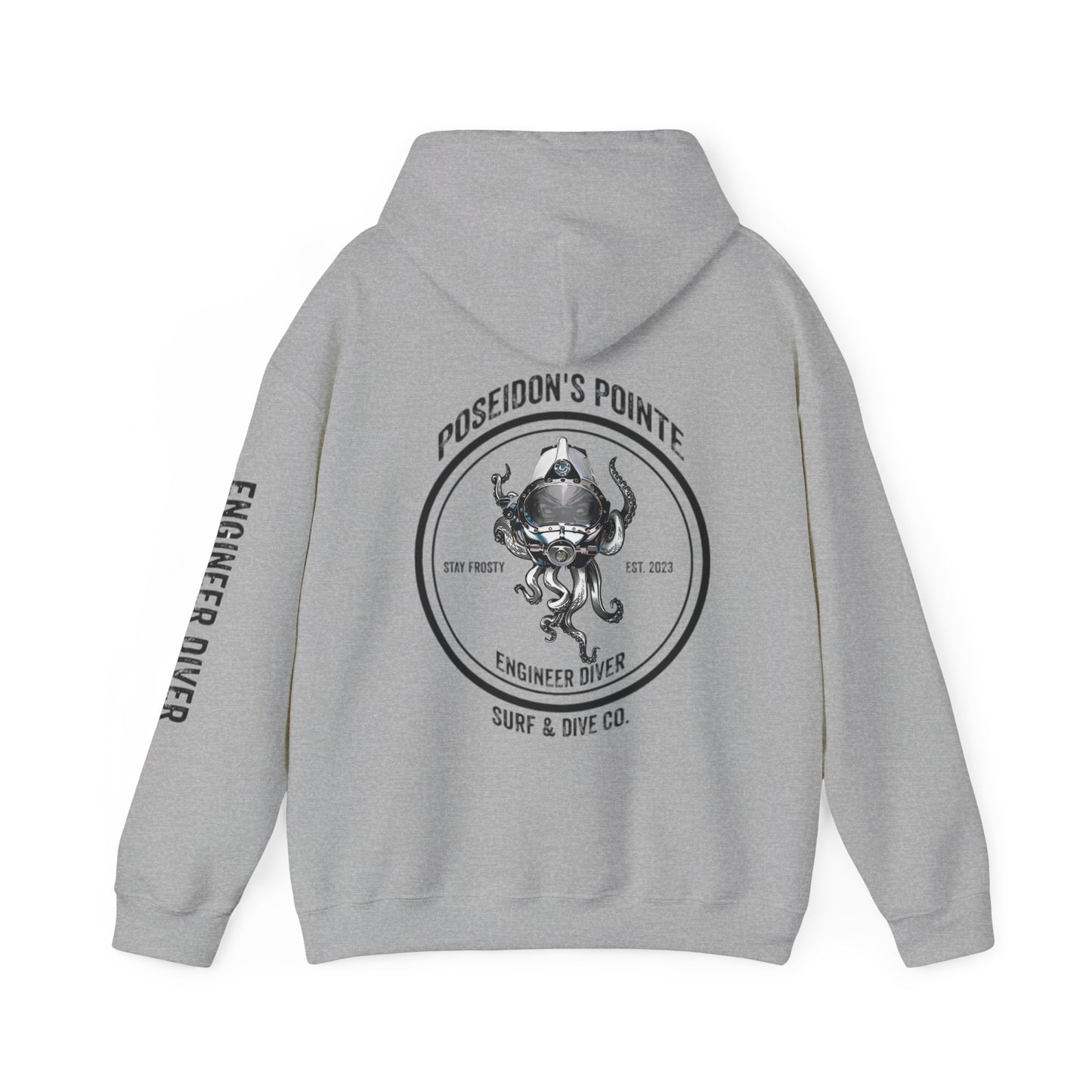 Engineer Diver - Skullupus in Kirby Morgan Helmet - Unisex Heavy Blend™ Hooded Sweatshirt