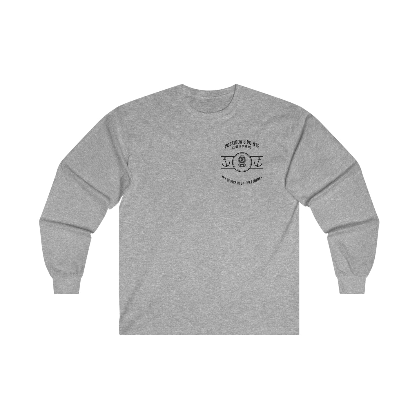My Office is 6+ Feet Under w/ MAK V Helmet - Ultra Cotton Long Sleeve Tee
