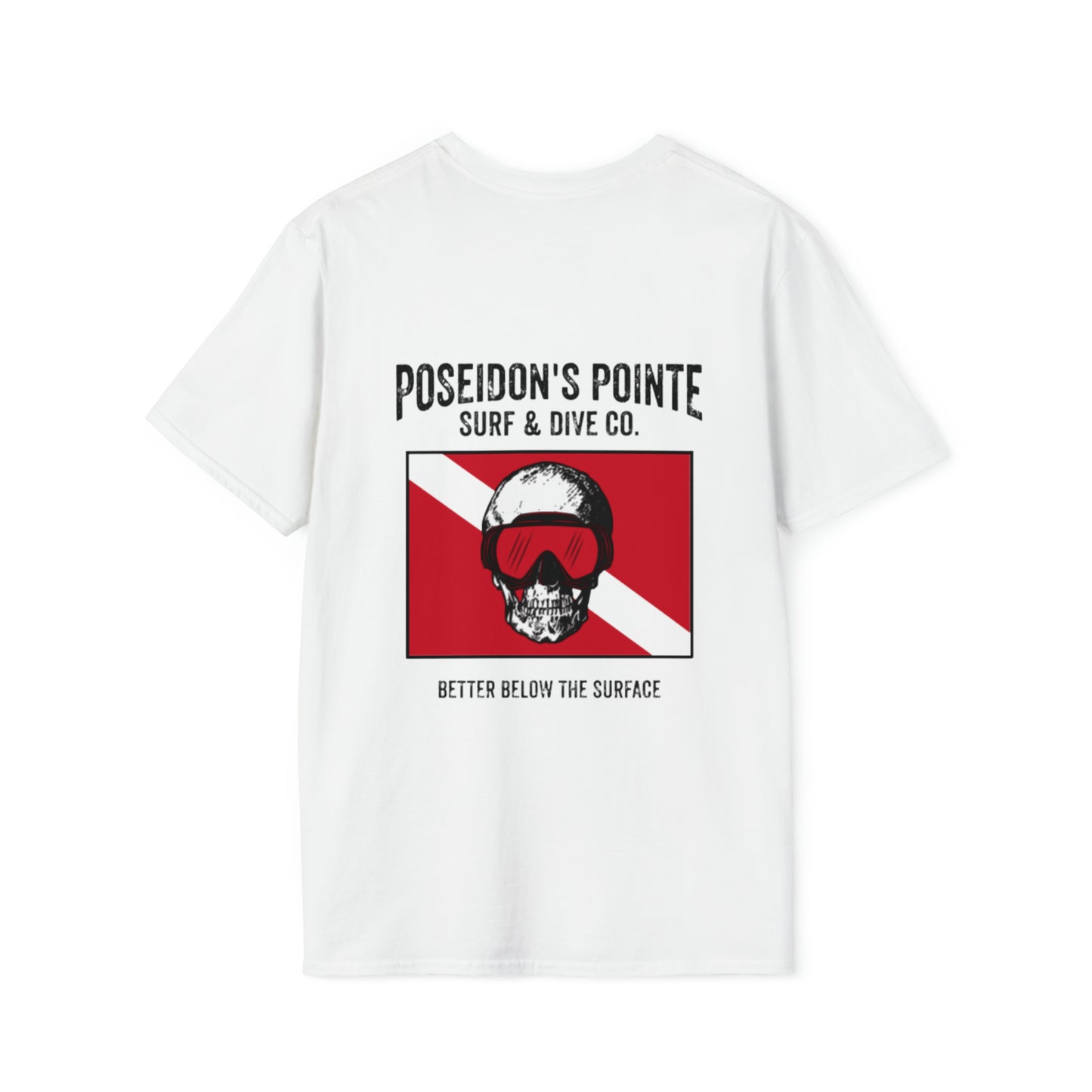 Better Below the Surface w/ Diver Down Flag Unisex Softstyle T-Shirt