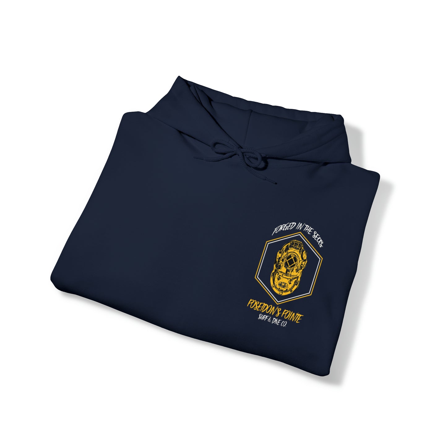 Commercial Diver - Forged in the Seas MAK V Dive Helmet - Unisex Heavy Blend™ Hooded Sweatshirt