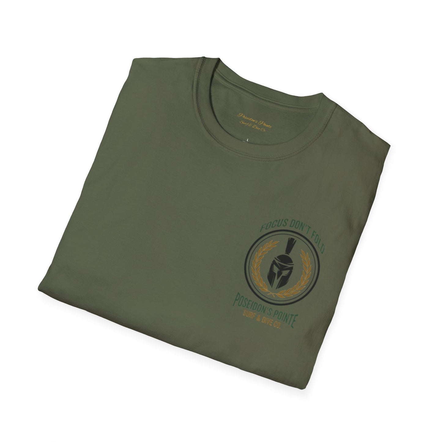 Focus Don't Fold Spartan Helmet Unisex Softstyle T-Shirt