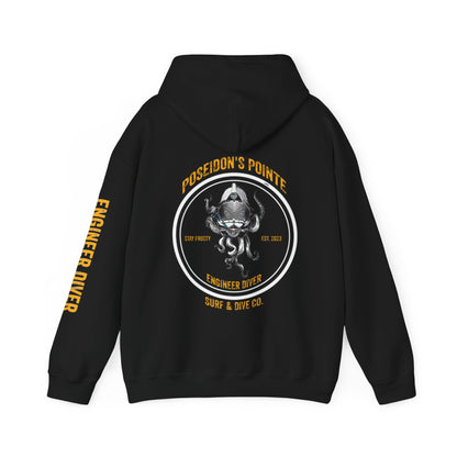 Engineer Diver - Skullupus in Kirby Morgan Helmet - Unisex Heavy Blend™ Hooded Sweatshirt