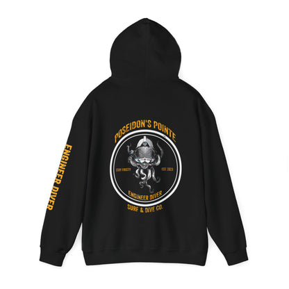 Engineer Diver - Skullupus in Kirby Morgan Helmet - Unisex Heavy Blend™ Hooded Sweatshirt