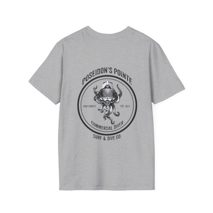 Commercial Diver - Skullupus in Kirby Morgan Dive Helmet Unisex Softstyle T-Shirt