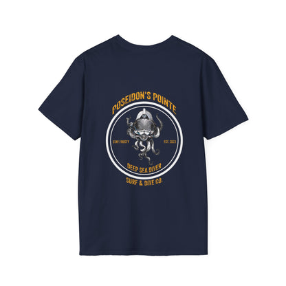 Deep Sea Diver - Skullupus in Kirby Morgan Dive Helmet Unisex Softstyle T-Shirt
