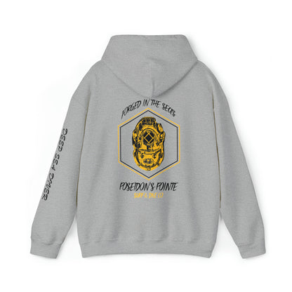 Deep Sea Diver - Forged in the Seas MAK V Dive Helmet - Unisex Heavy Blend™ Hooded Sweatshirt