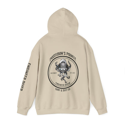 Engineer Diver - Skullupus in Kirby Morgan Helmet - Unisex Heavy Blend™ Hooded Sweatshirt
