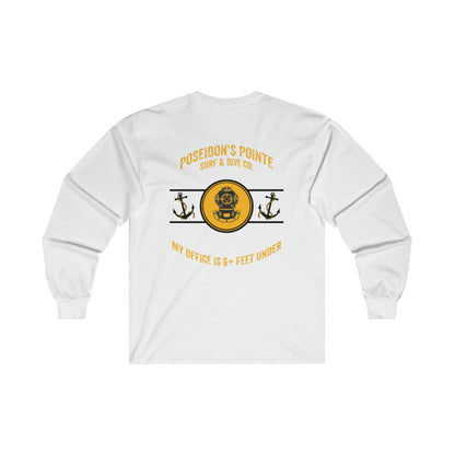 My Office is 6+ Feet Under w/ MAK V Helmet - Ultra Cotton Long Sleeve Tee