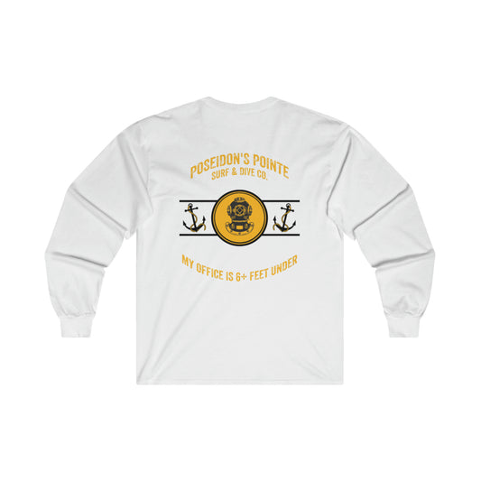 My Office is 6+ Feet Under w/ MAK V Helmet - Ultra Cotton Long Sleeve Tee
