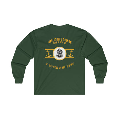 My Office is 6+ Feet Under w/ MAK V Helmet - Ultra Cotton Long Sleeve Tee