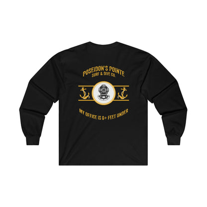 My Office is 6+ Feet Under w/ MAK V Helmet - Ultra Cotton Long Sleeve Tee