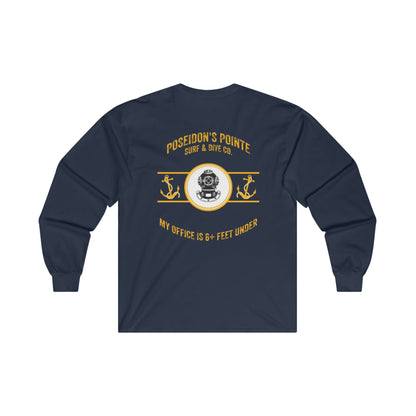 My Office is 6+ Feet Under w/ MAK V Helmet - Ultra Cotton Long Sleeve Tee