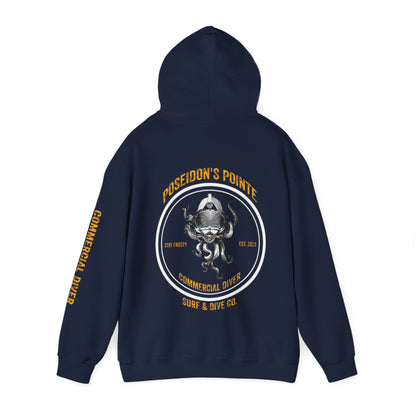 Commercial Diver - Skullupus in Kirby Morgan Helmet - Unisex Heavy Blend™ Hooded Sweatshirt