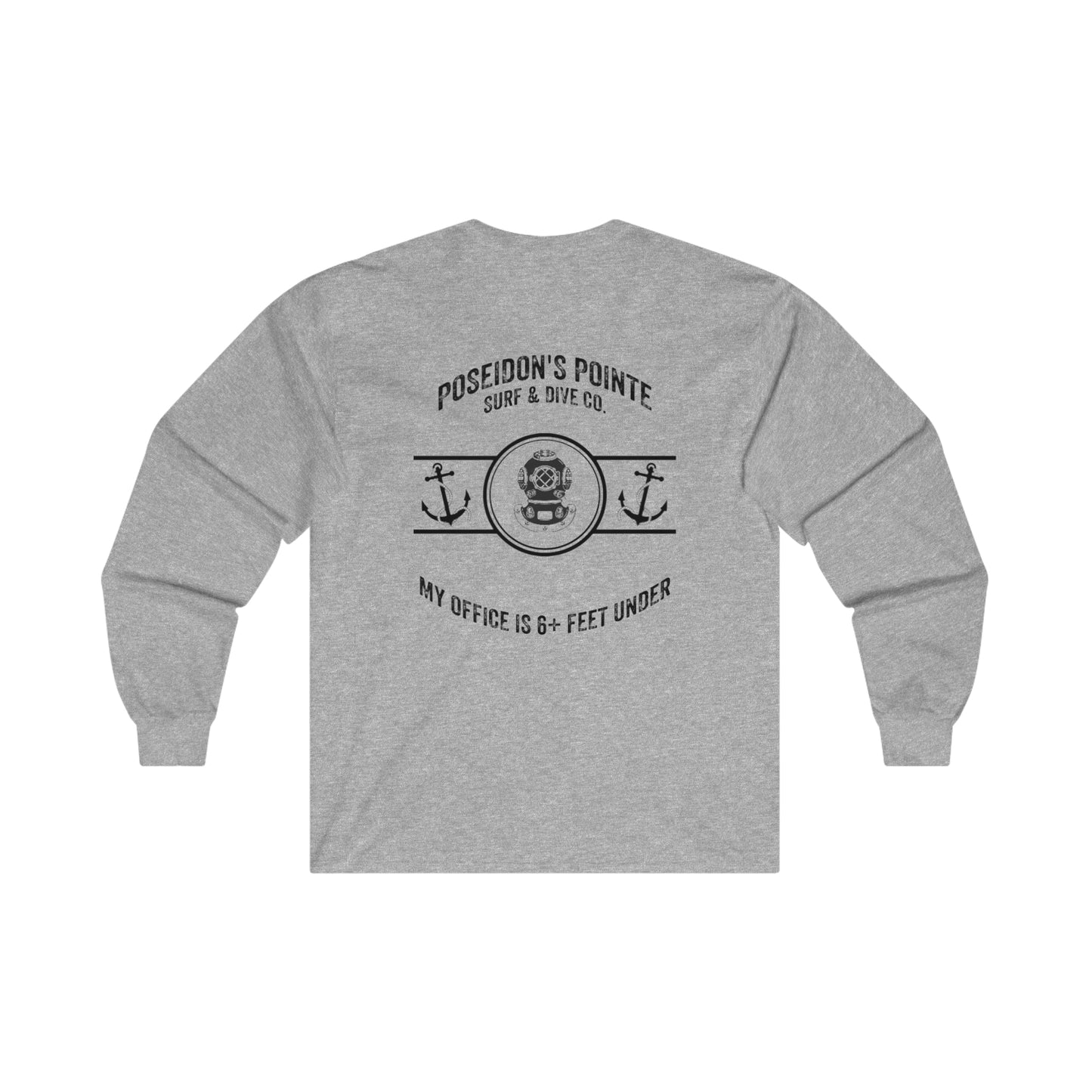 My Office is 6+ Feet Under w/ MAK V Helmet - Ultra Cotton Long Sleeve Tee