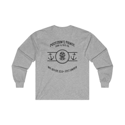 My Office is 6+ Feet Under w/ MAK V Helmet - Ultra Cotton Long Sleeve Tee