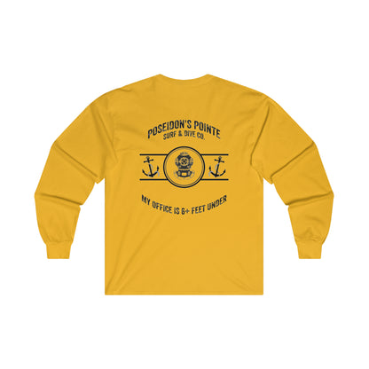 My Office is 6+ Feet Under w/ MAK V Helmet - Ultra Cotton Long Sleeve Tee